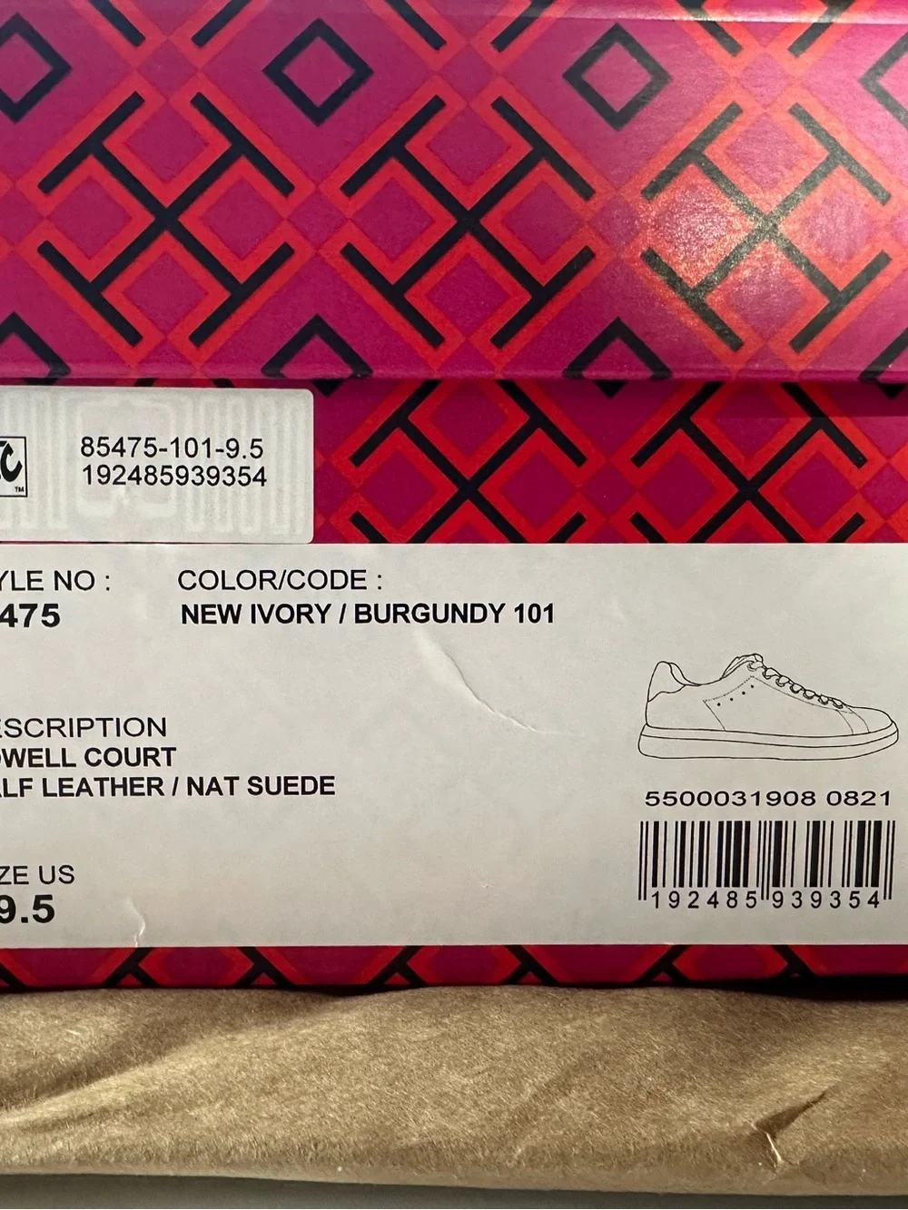 Tory Burch Howell Court Sneakers size 9.5